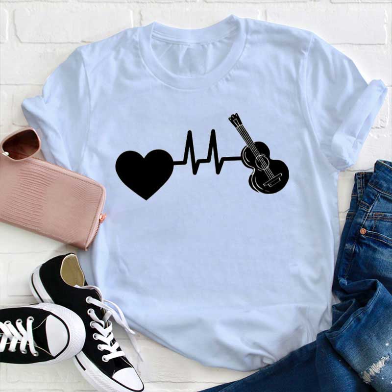 Herz Musik Lehrer T-Shirt