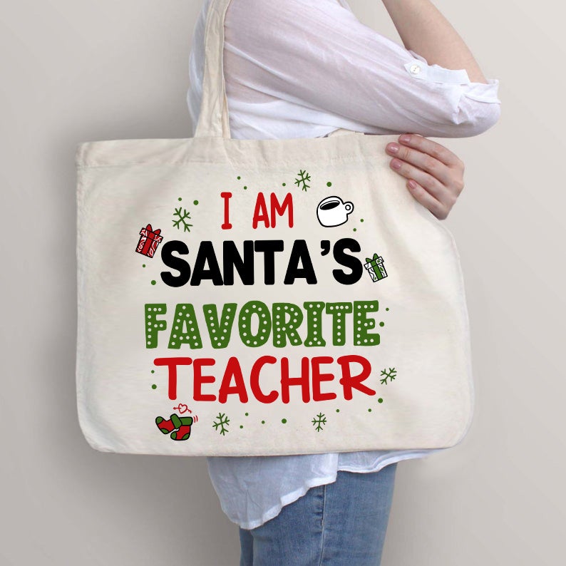 Ich bin der Liebling des Weihnachtsmanns Lehrer Tragetasche mit Reißverschluss