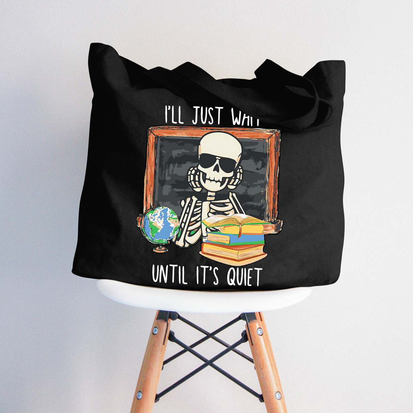 Ich werde einfach warten bis es ruhig ist Lehrer Tragetasche mit Reißverschluss