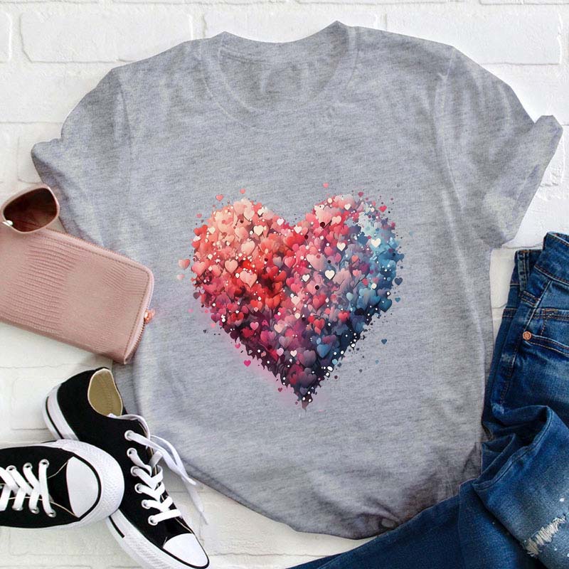 Bubble Heart Teacher T-Shirt