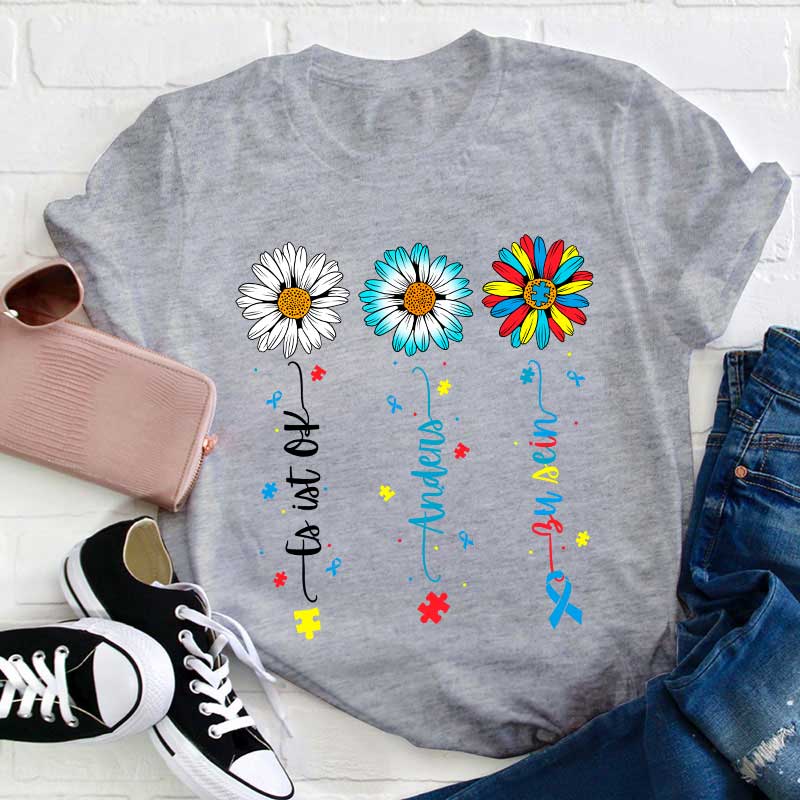 Es ist in Ordnung anders zu sein Lehrer T-Shirt