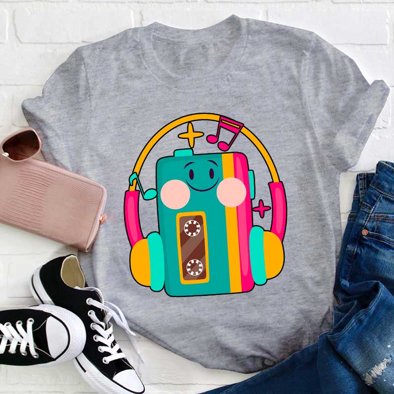 Musik Kopfhörer Lehrer T-Shirt