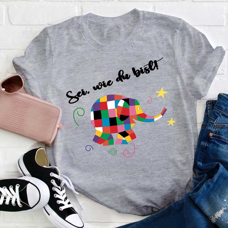 Sei, wie du bist Lehrer T-Shirt