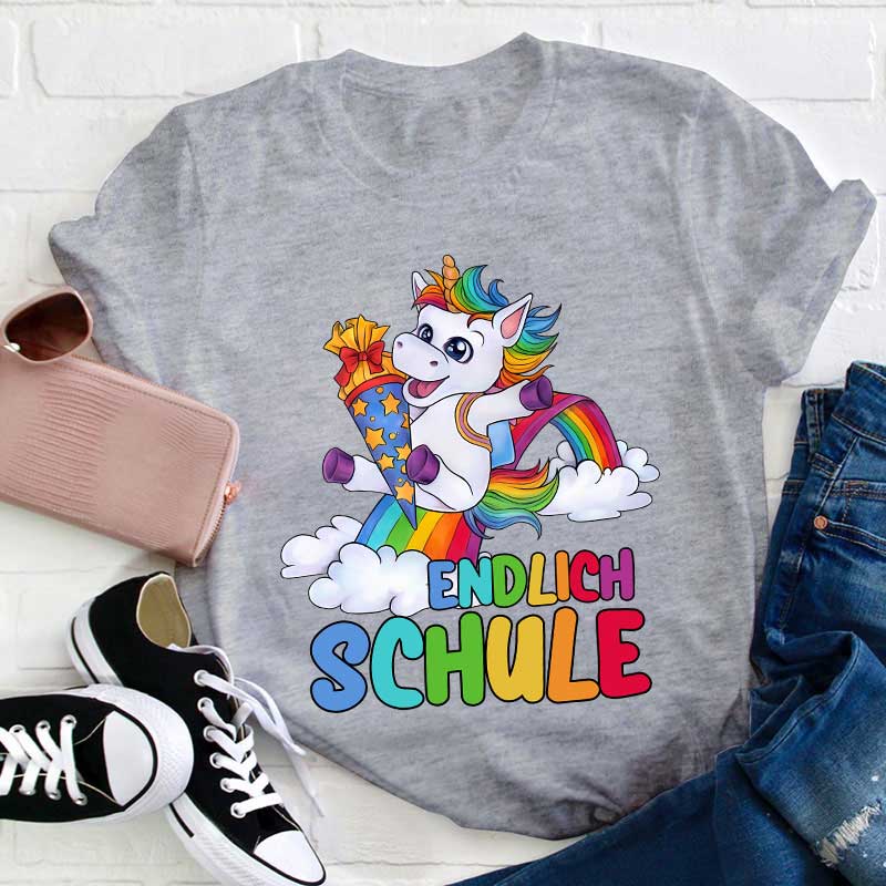 Endlich Schule Lehrer T-Shirt