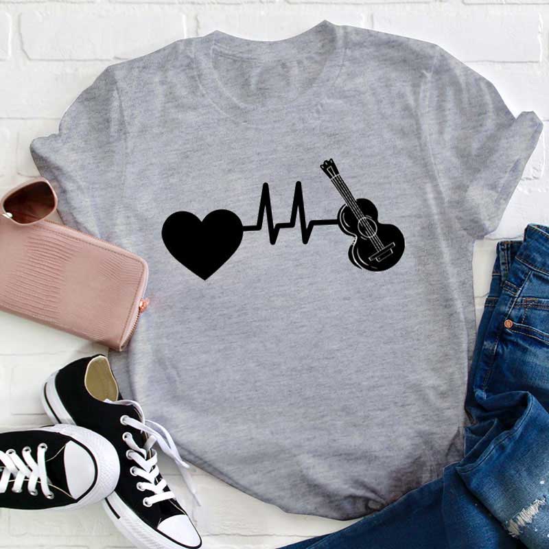 Herz Musik Lehrer T-Shirt