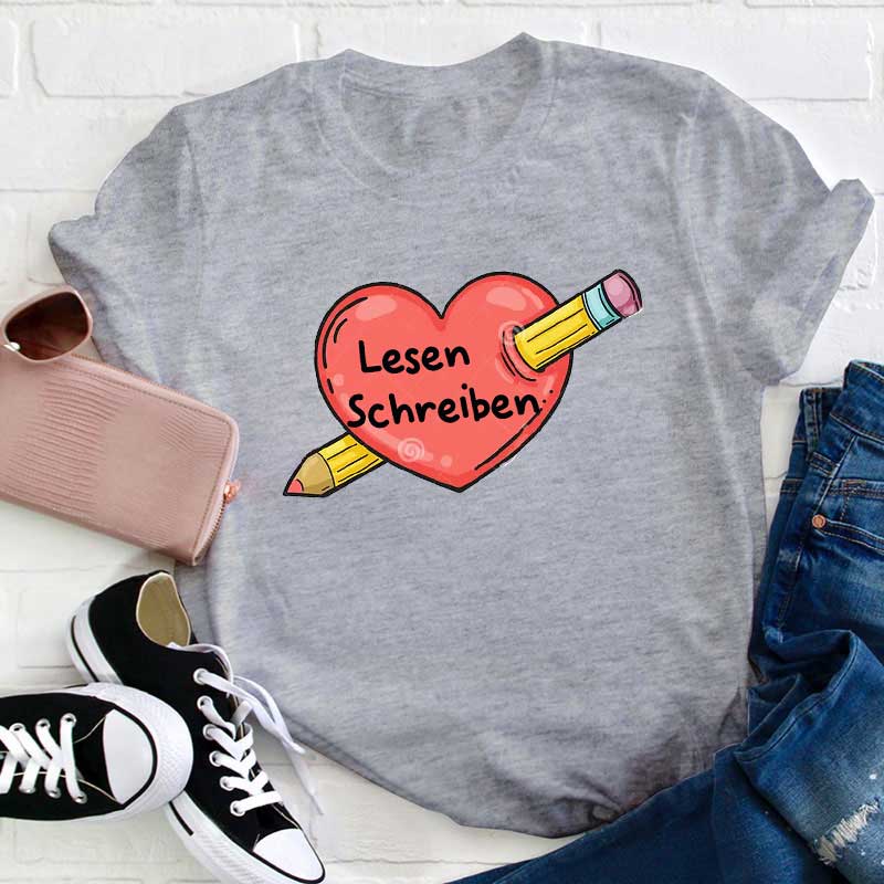 Lesen Und Schreiben Lehrer T-Shirt