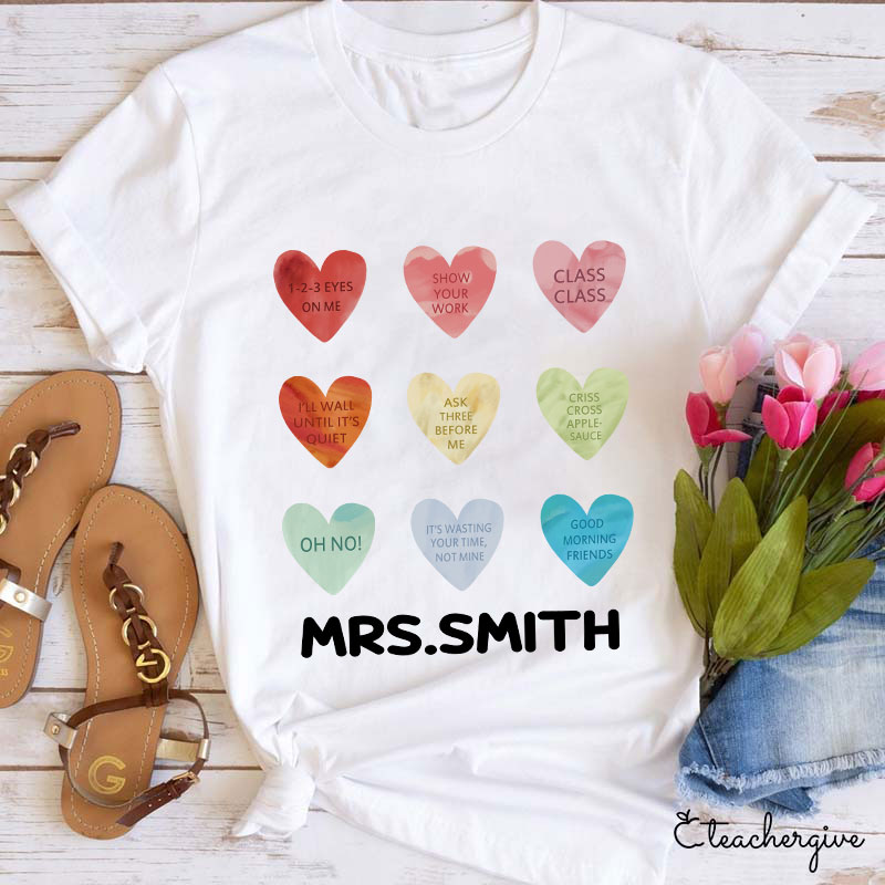 Personalized Show Your Work Teacher T-Shirt