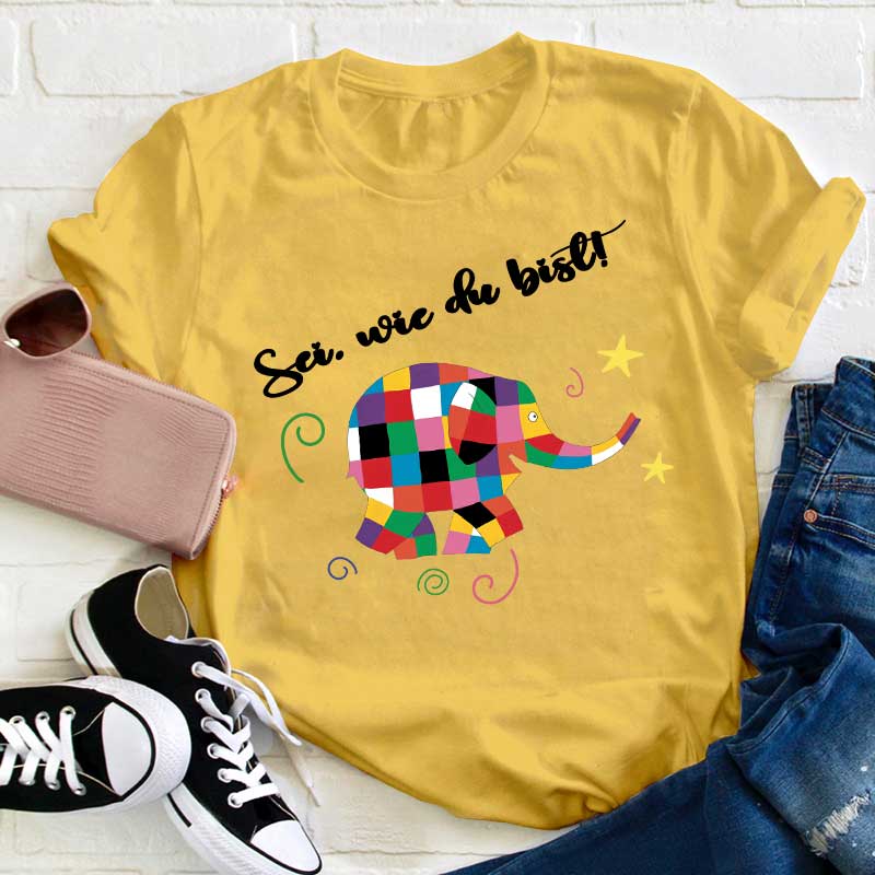 Sei, wie du bist Lehrer T-Shirt