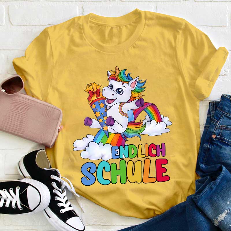 Endlich Schule Lehrer T-Shirt