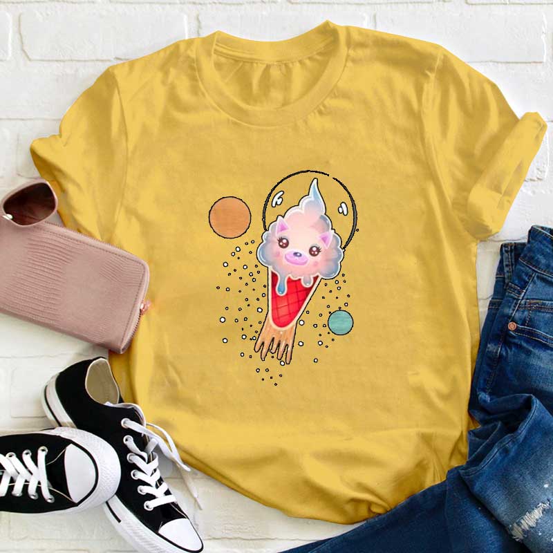 Liebe Eis Fliegen Lehrer T-Shirt