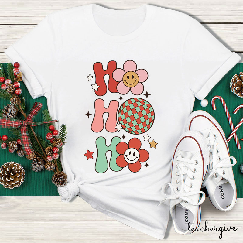 Ho Ho Ho It's Christmas Ball Time Teacher T-Shirt