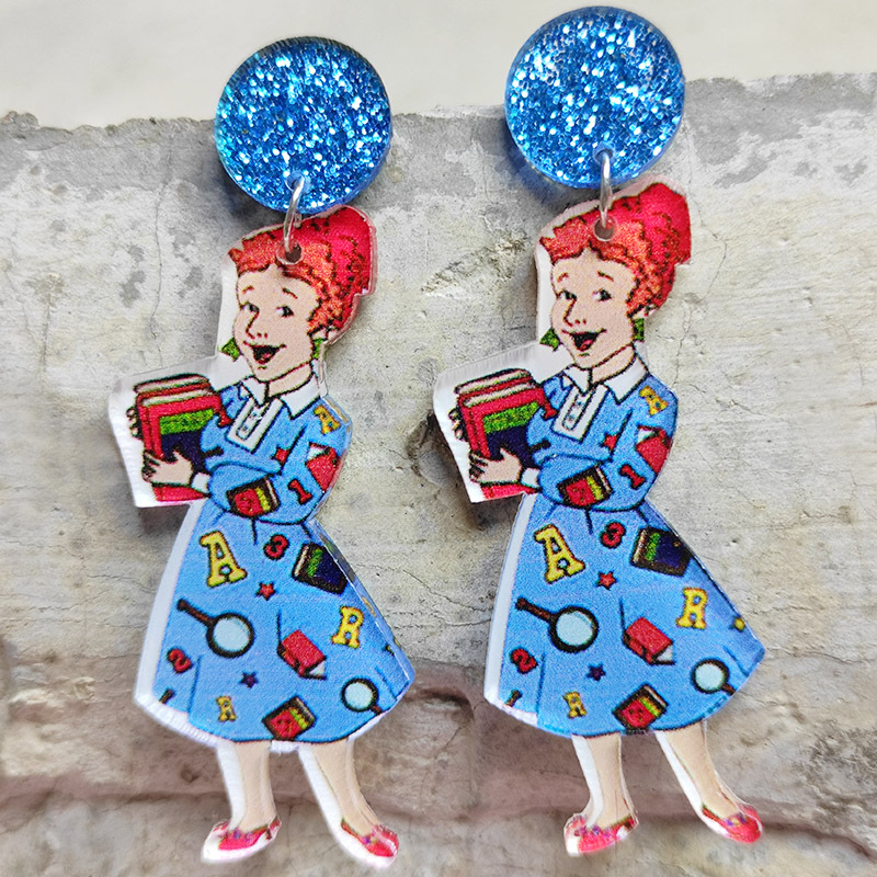 Teacher Who Loves To Read Teacher  Acrylic Earrings
