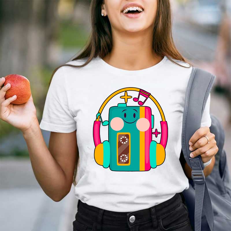 Musik Kopfhörer Lehrer T-Shirt