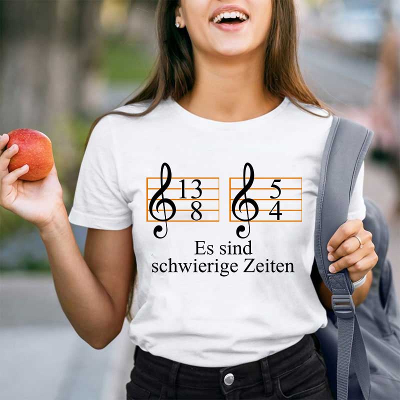 Musik Schwierige Zeiten Lehrer T-Shirt