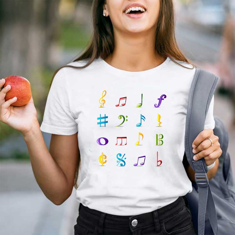Musikalische Elemente Lehrer T-Shirt