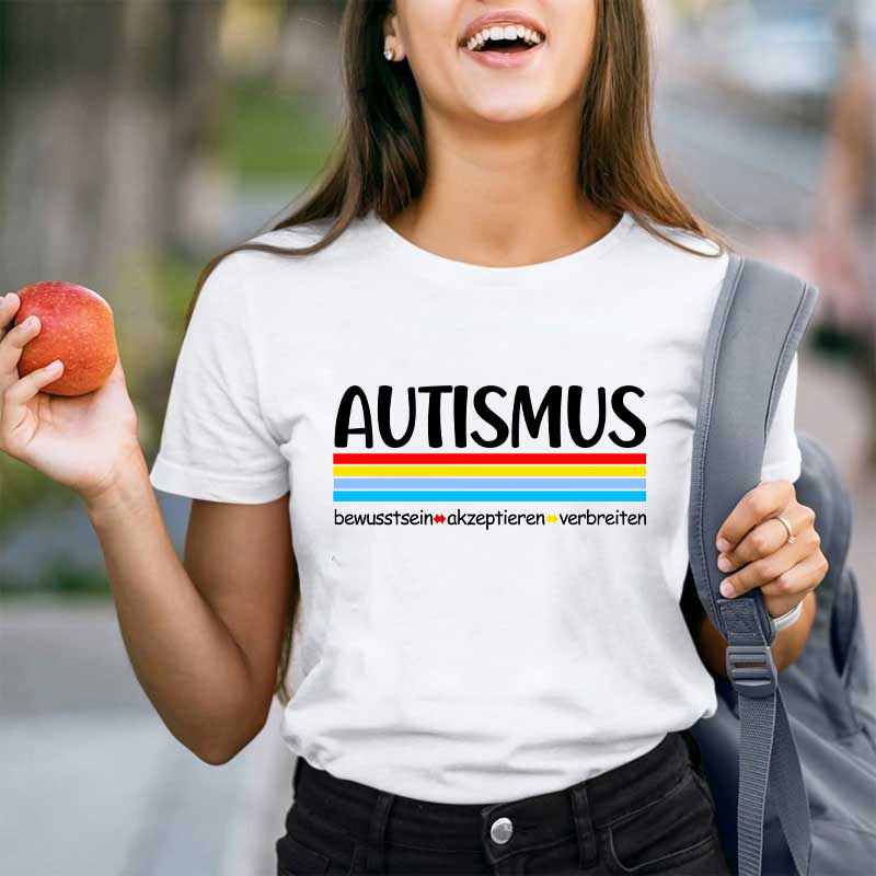 AUTISMUS bewusstsein akzeptieren verbreiten Lehrer T-Shirt