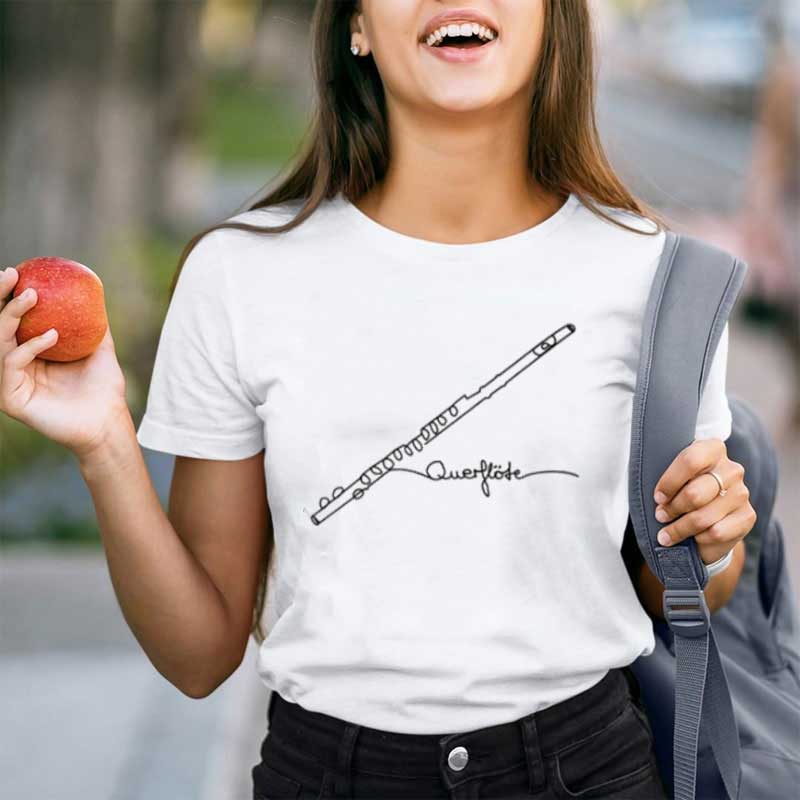 Querflöte Musik Lehrer T-Shirt