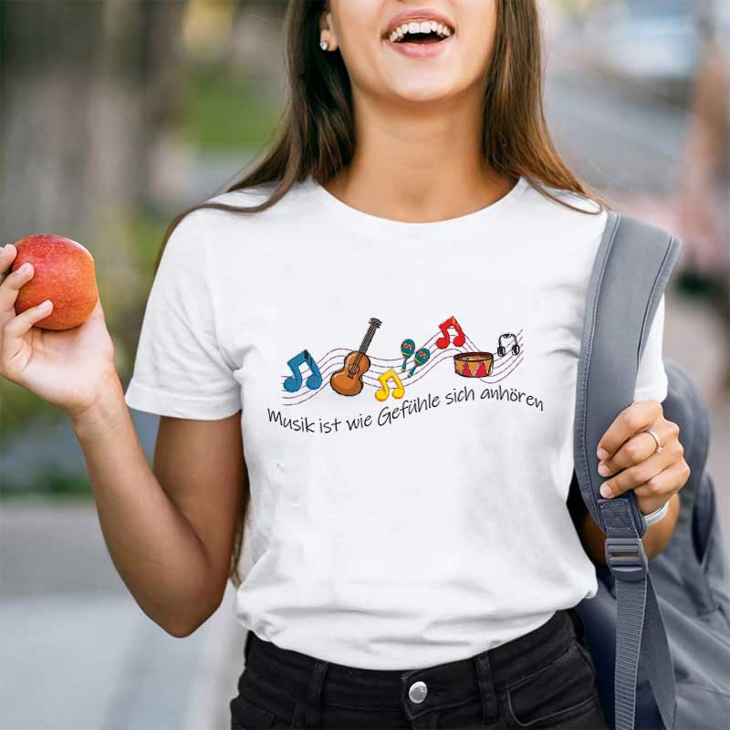 Musik Ist Wie Gefühle Sich Anhören Lehrer T-Shirt