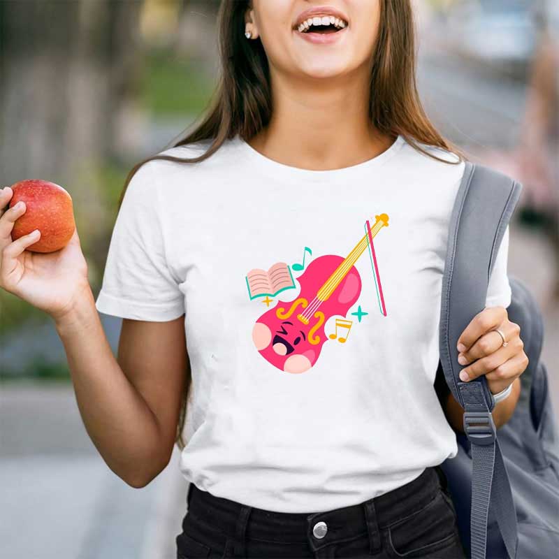 Musik Violin Spielen Lehrer T-Shirt