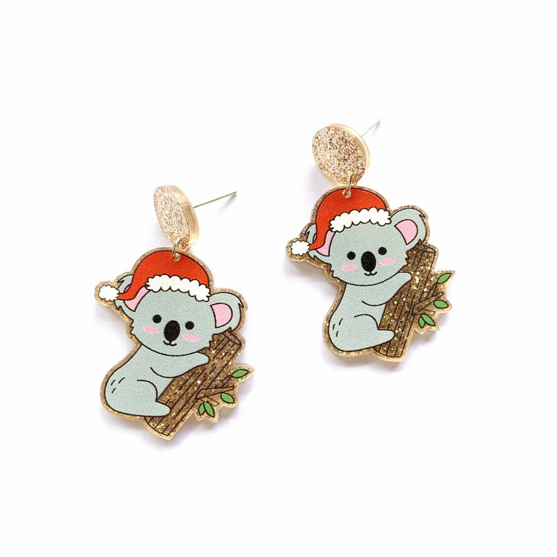 Koala On The Tree Acrylic Earrings