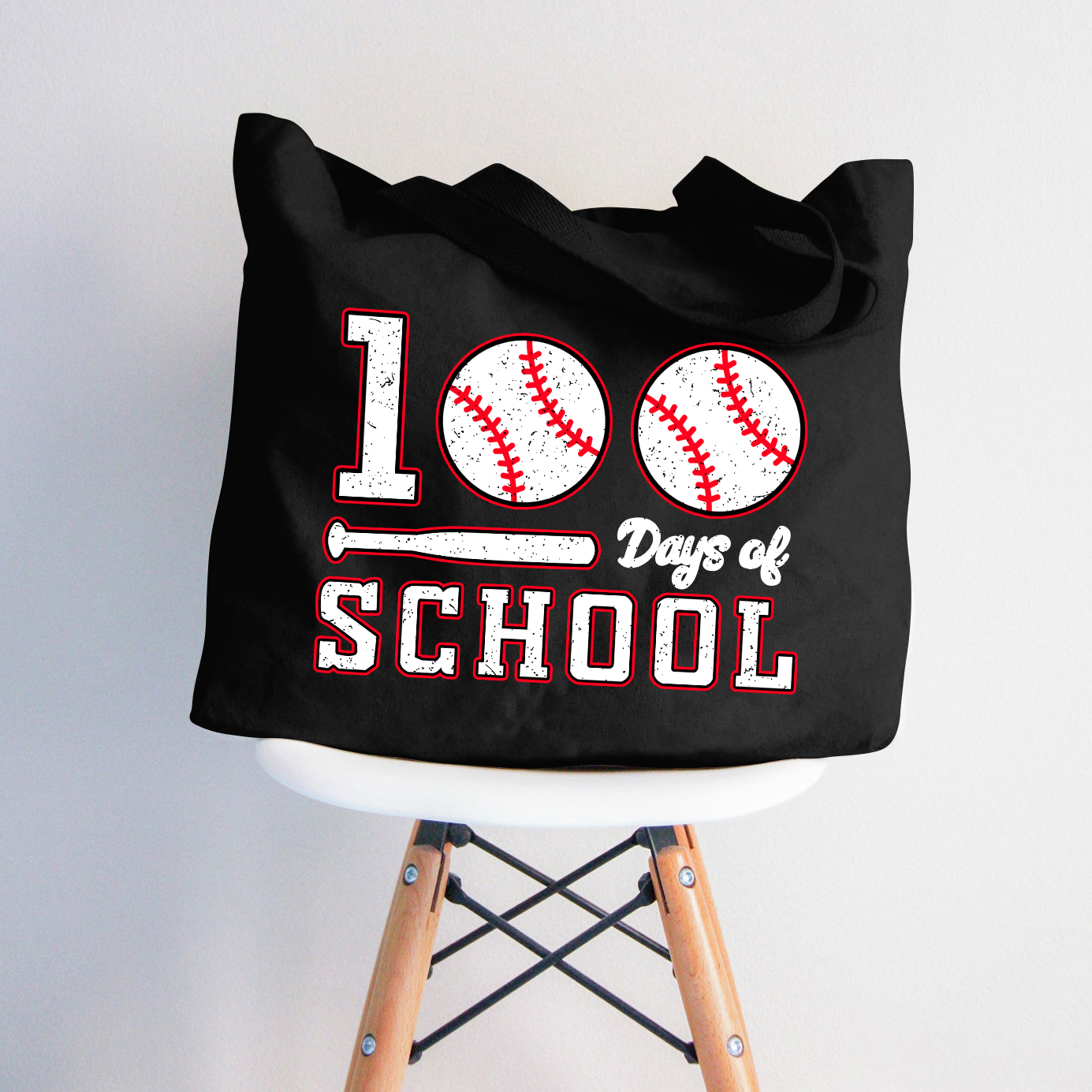 100 Tage Schule Baseball Lehrer Tragetasche mit Reißverschluss