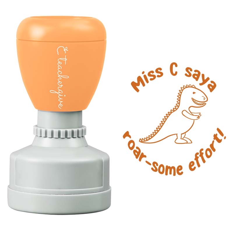 Personalized  Roar-some Effort Teacher Stamp