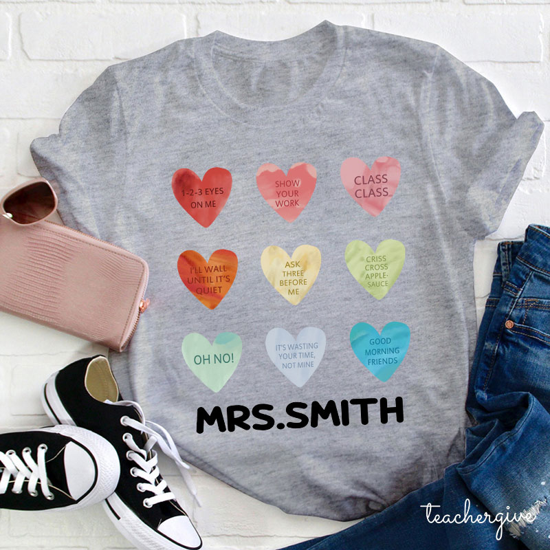 Personalized Show Your Work Teacher T-Shirt