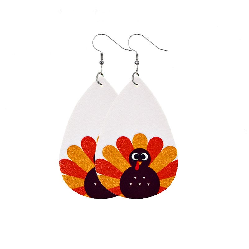 Cute Turkey Leather Earrings