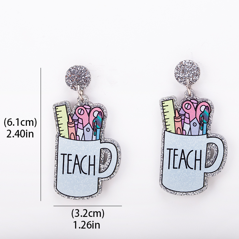 Stationery Teacher  Acrylic  Earrings