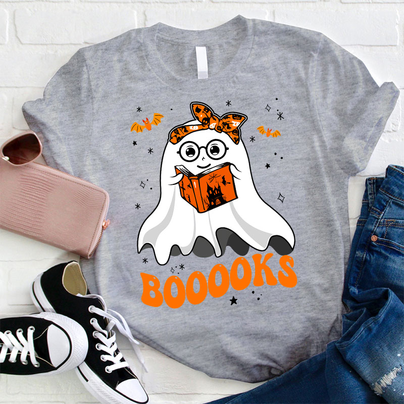 Halloween Ghost Loves BOOOOKS T-Shirt