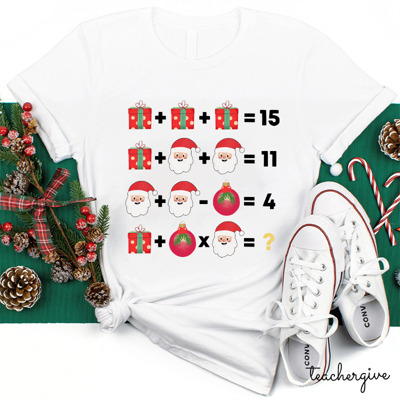 Christmas Mathematics Teacher T-Shirt