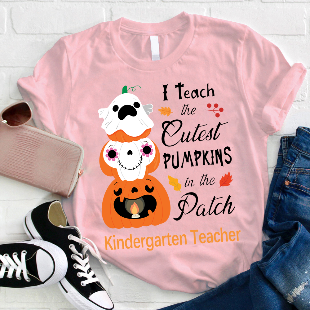 Personalized I Teach The Cutest Pumpkins In The Patch Pumpkin Lamp T-Shirt