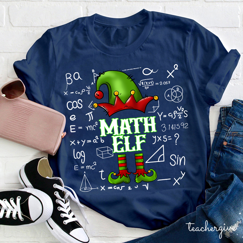 Christmas Math Elf Teacher T-Shirt