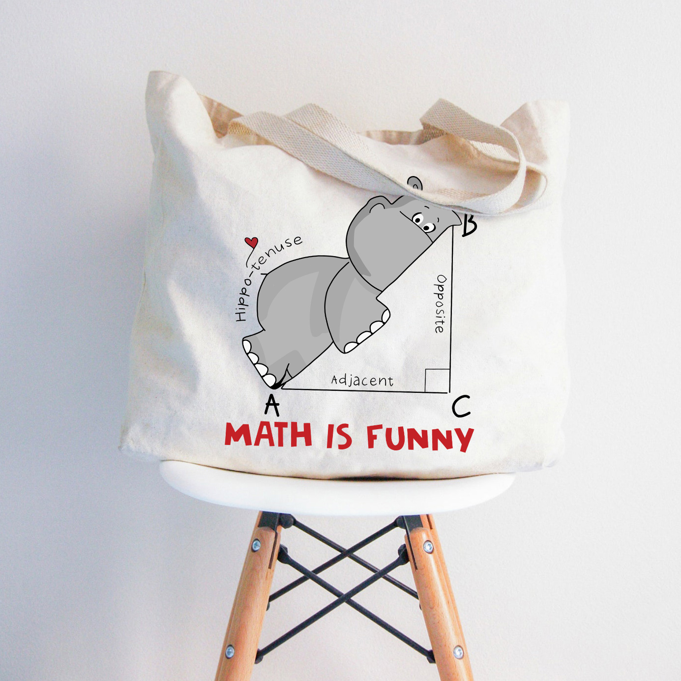 Mathe ist lustig Lehrer Tragetasche mit Reißverschluss