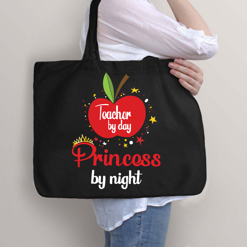 Lehrerin bei Tag, Prinzessin bei Nacht Lehrer Tragetasche mit Reißverschluss