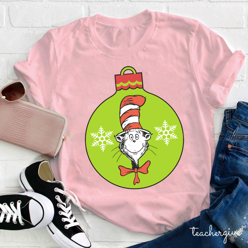 The Cat In The Hat Christmas Teacher T-Shirt