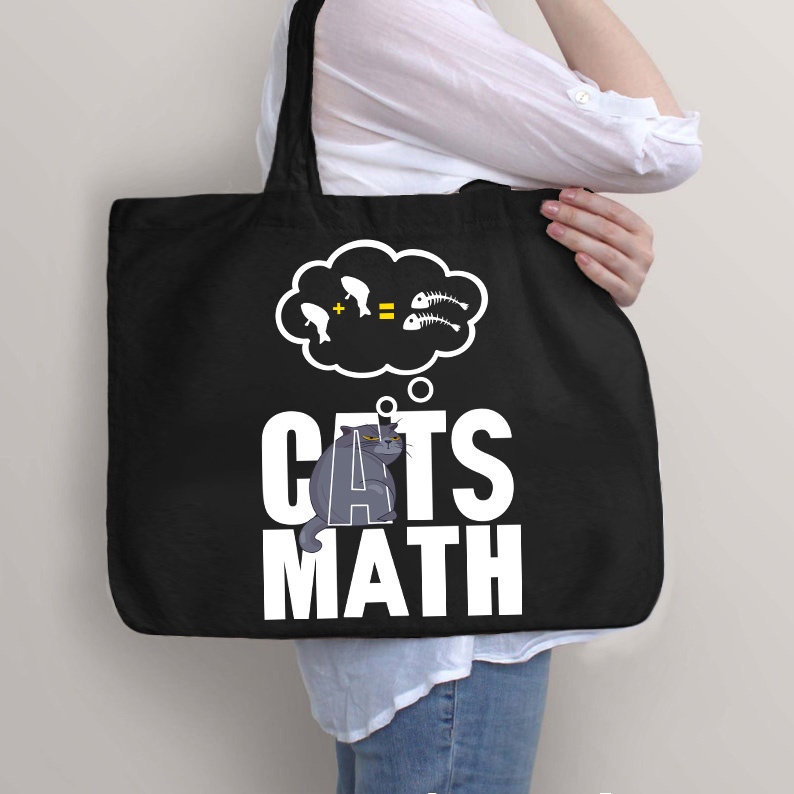 Katzen Mathe Lehrer Tragetasche mit Reißverschluss