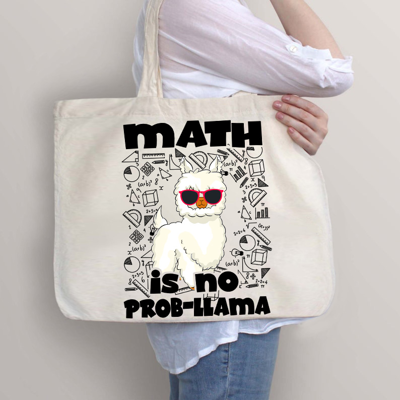 Mathe ist kein Problem-Lama Lehrer Tragetasche mit Reißverschluss