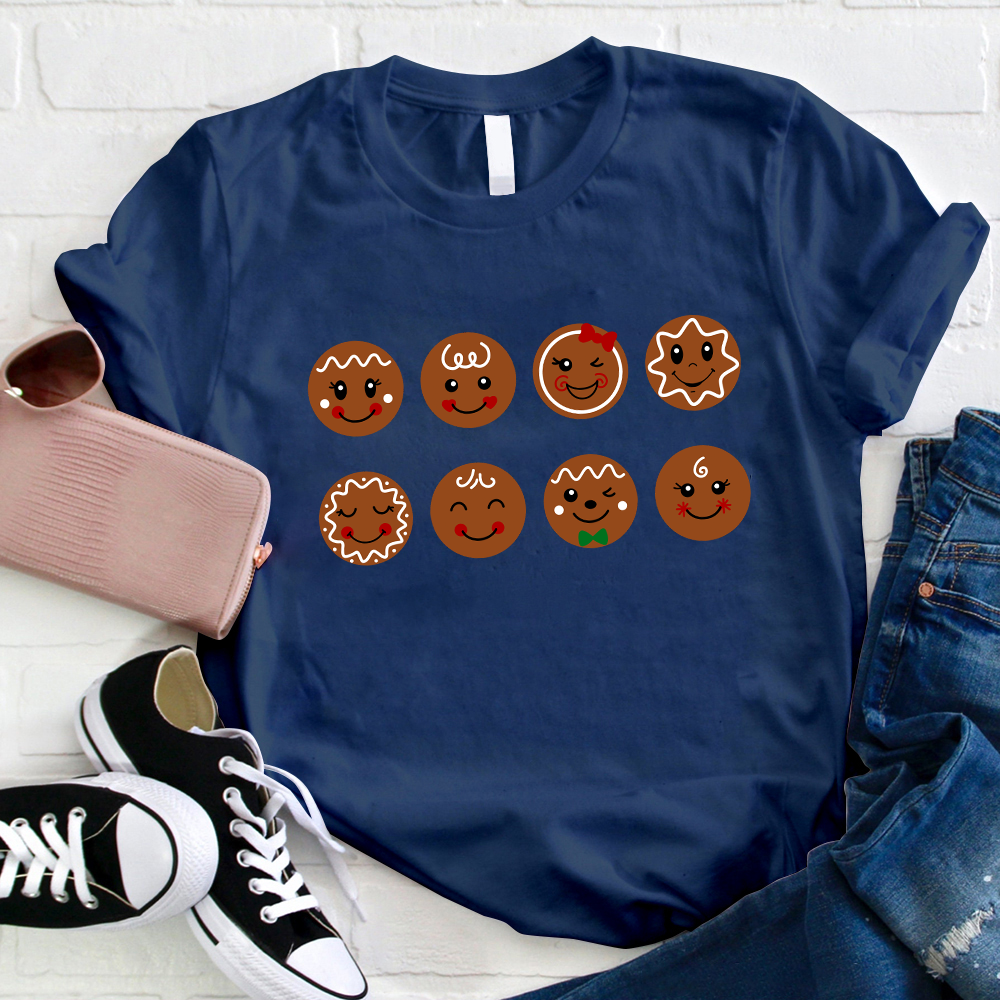 Gingerbread Face Teacher T-Shirt