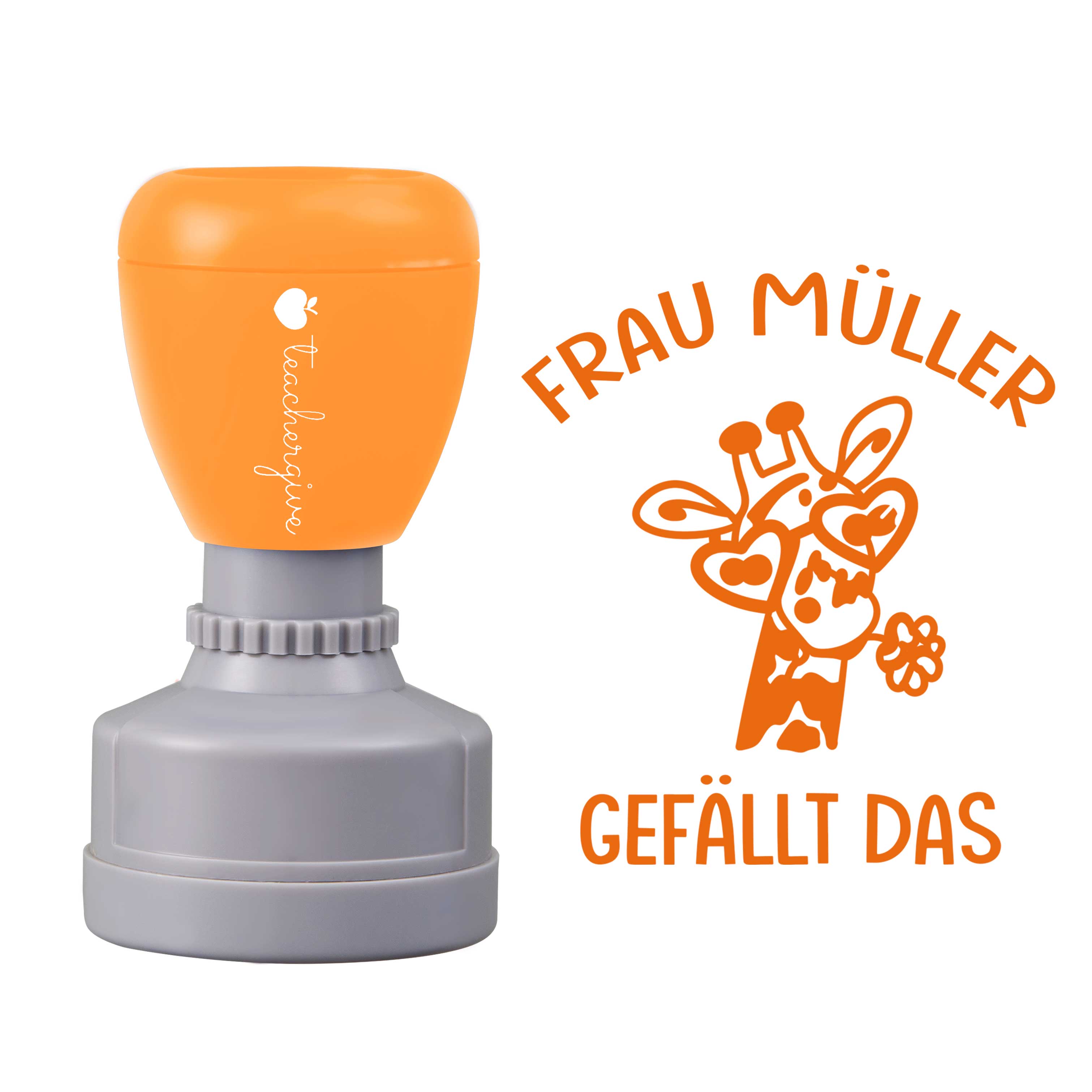 Personalisiert Name gefällt das Lehrer Stempel