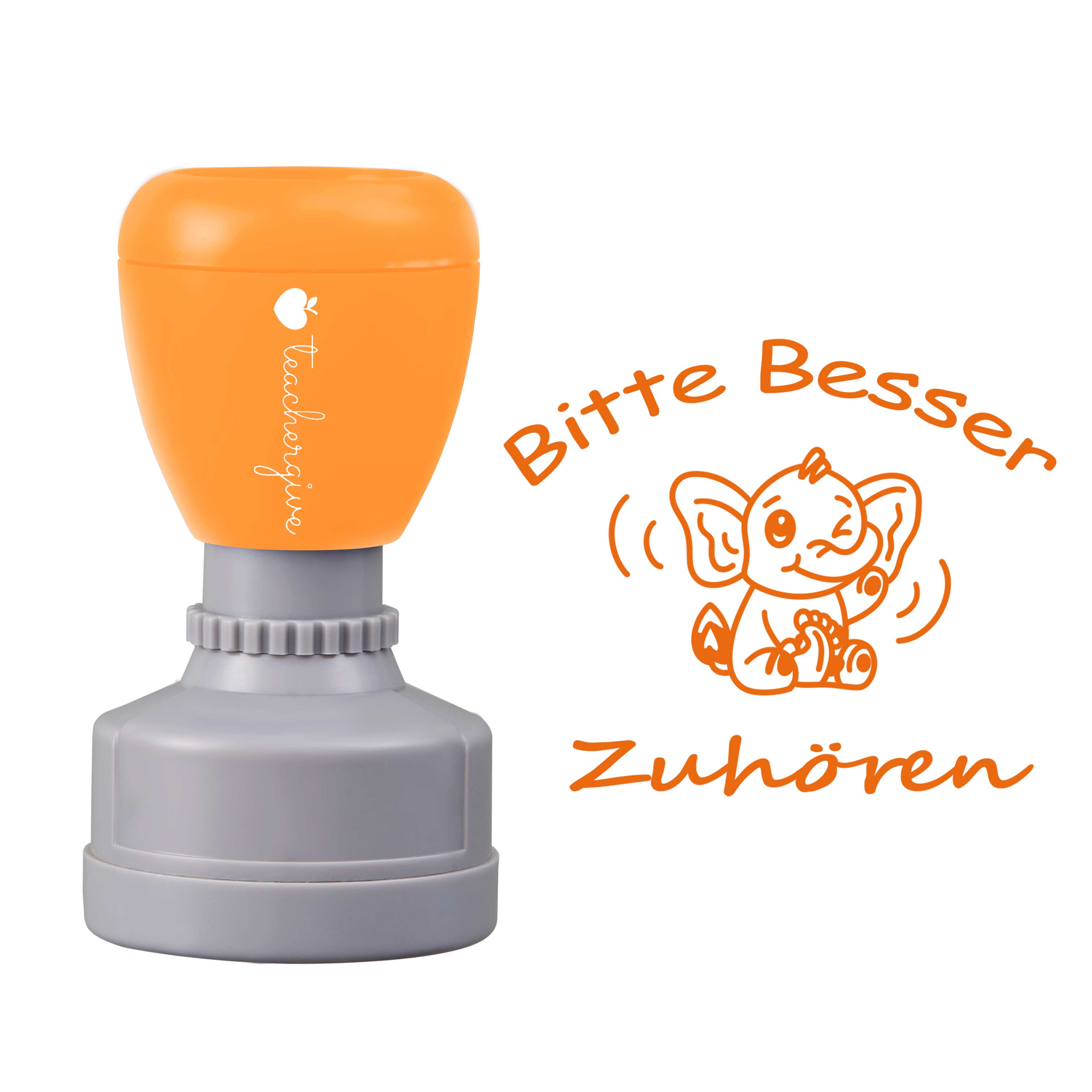 Bitte besser zuhören Lehrer Stempel