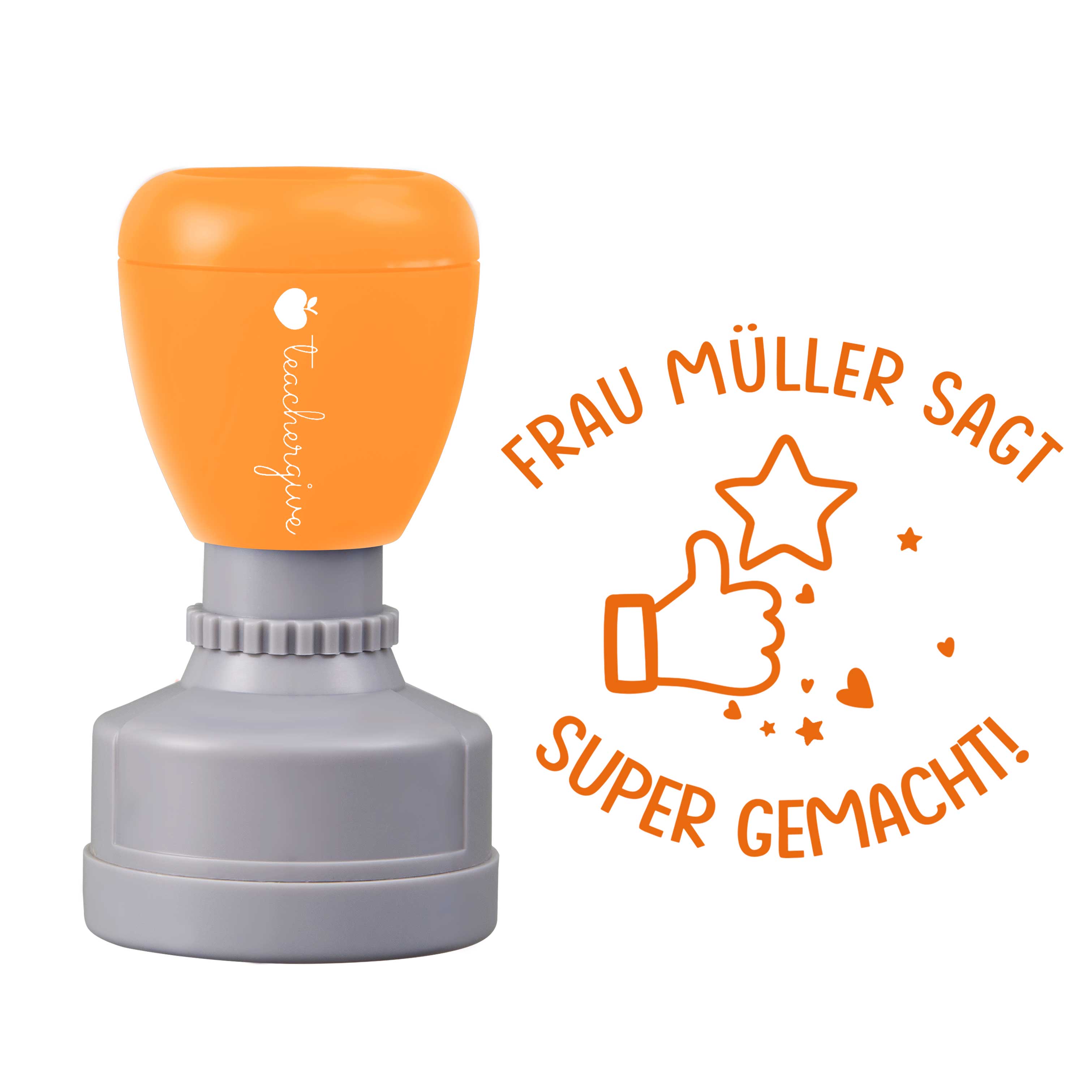Personalisiert sagt super gemacht Lehrer Stempel