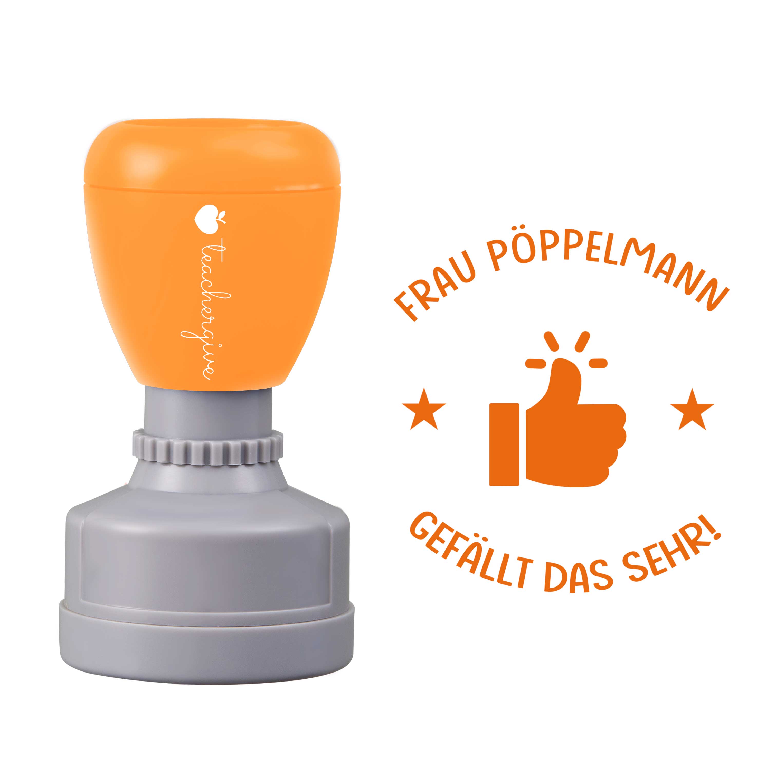 Personalisiert gefällt das sehr Lehrer Stempel