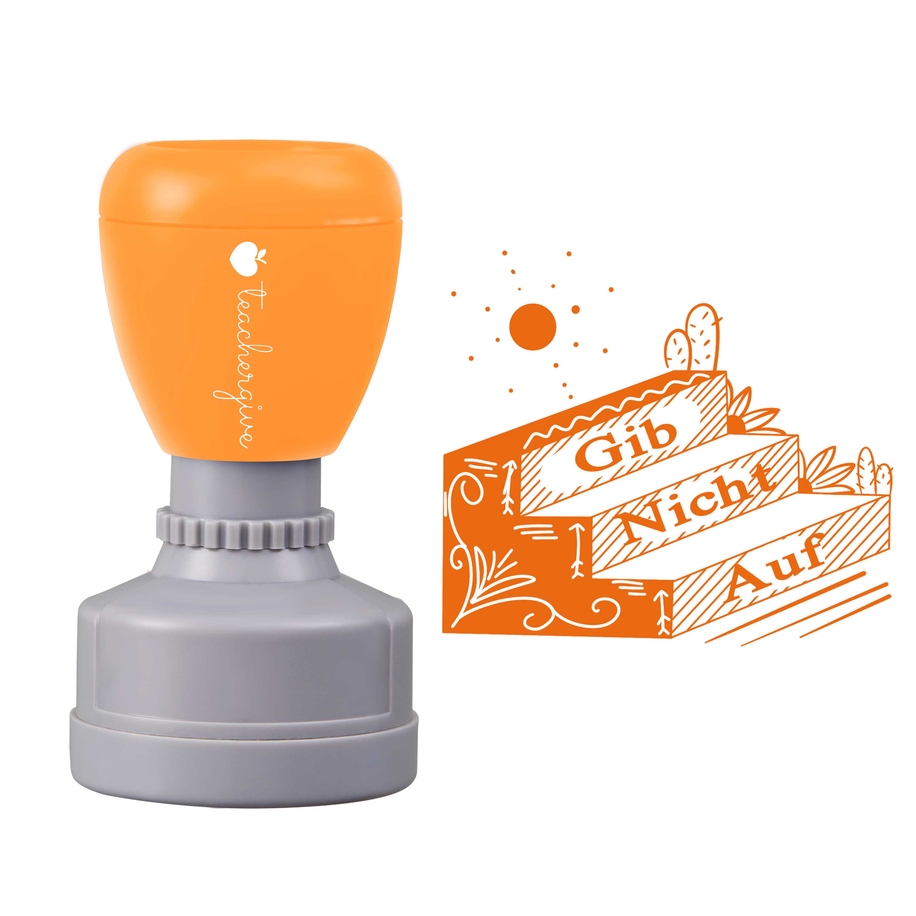 Gib Nicht Auf Lehrer Stempel