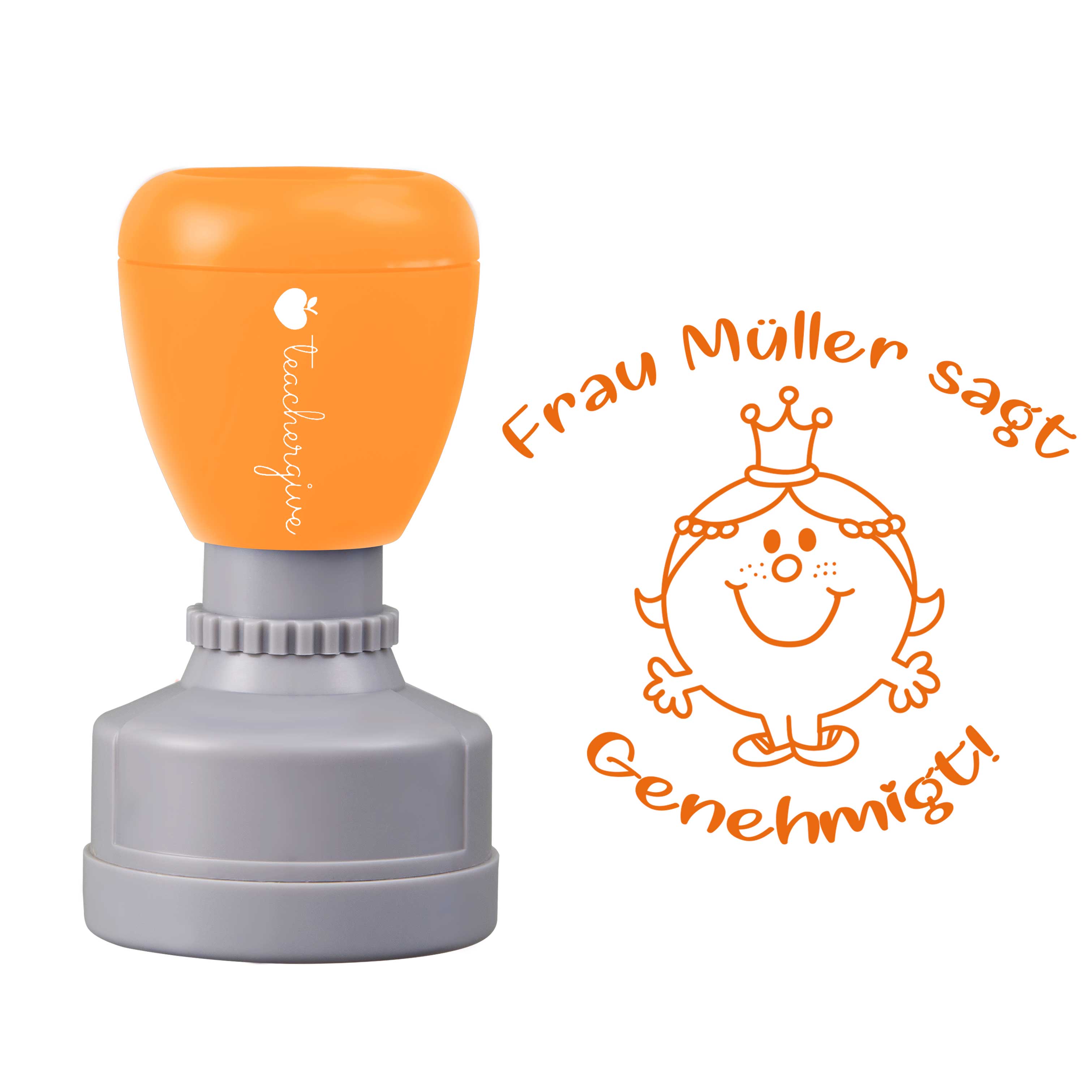 Personalisiert Name Sagt Genehmigt Lehrer Stempel
