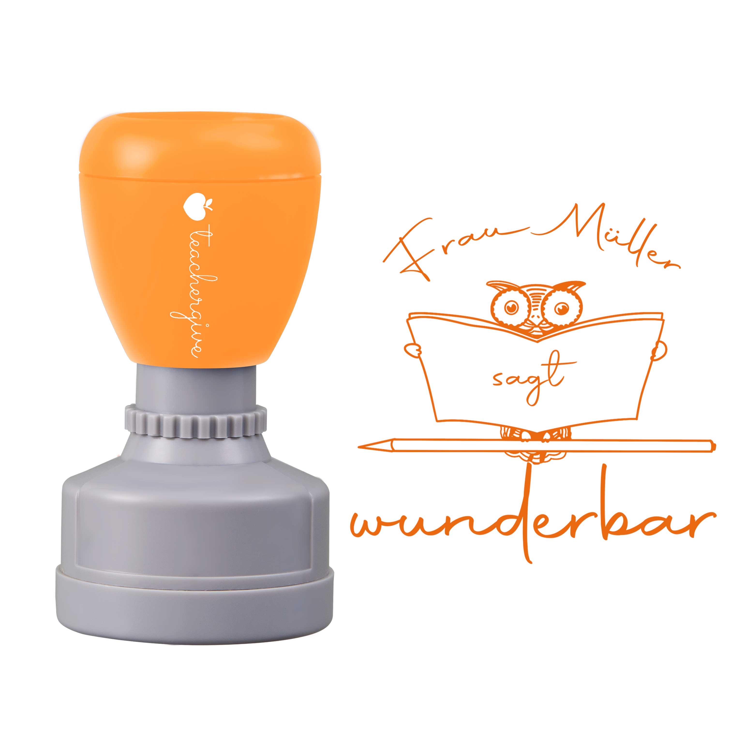 Personalisiert sagt wunderbar Lehrer Stempel