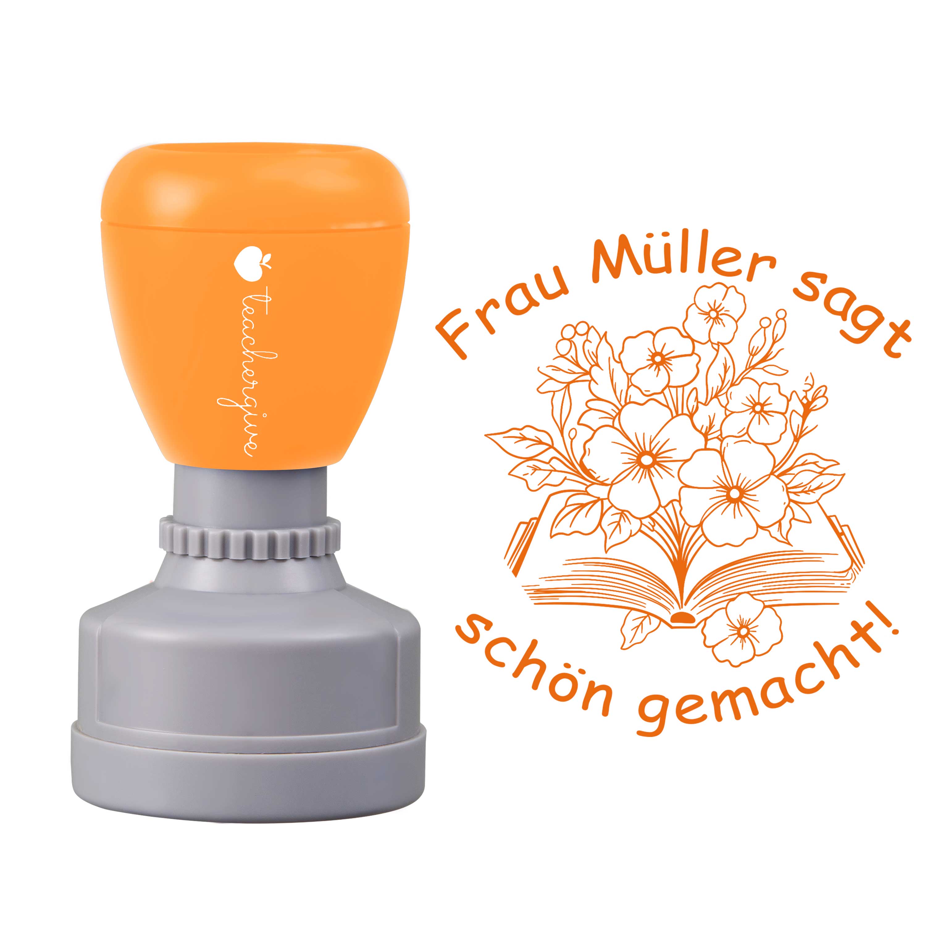 Personalisiert Name sagt schön gemacht Lehrer Stempel