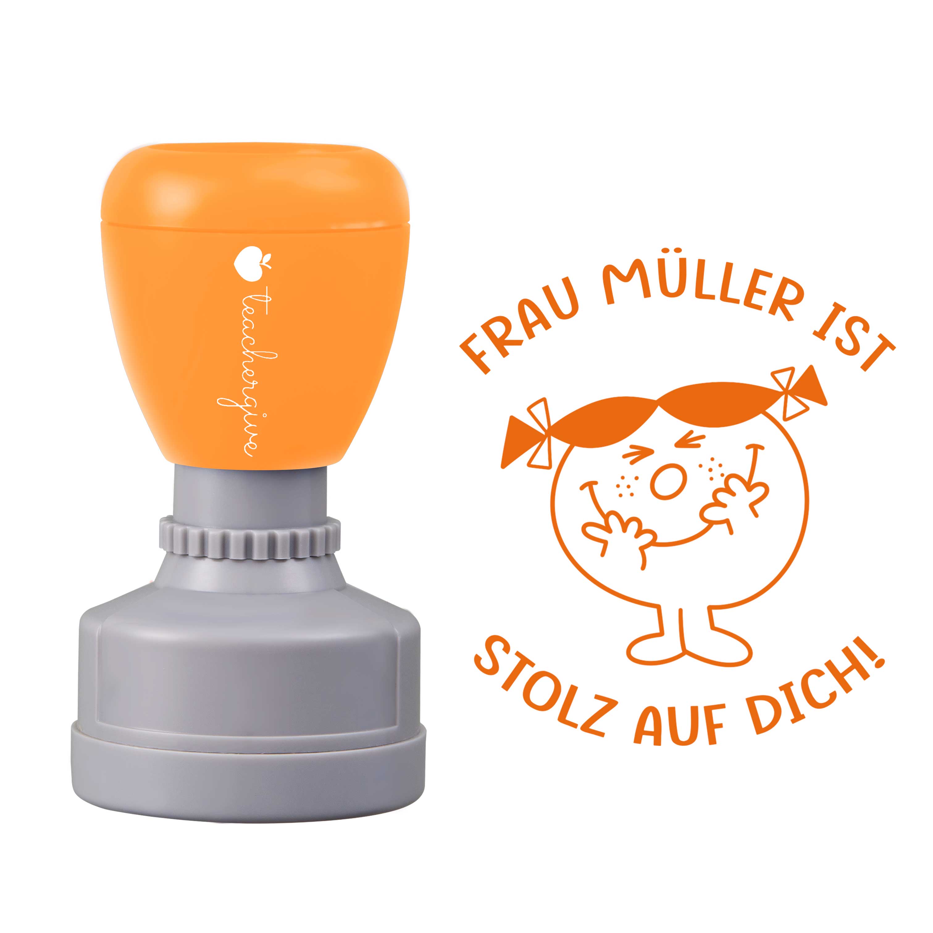 Personalisiert Name ist stolz auf dich Lehrer Stempel