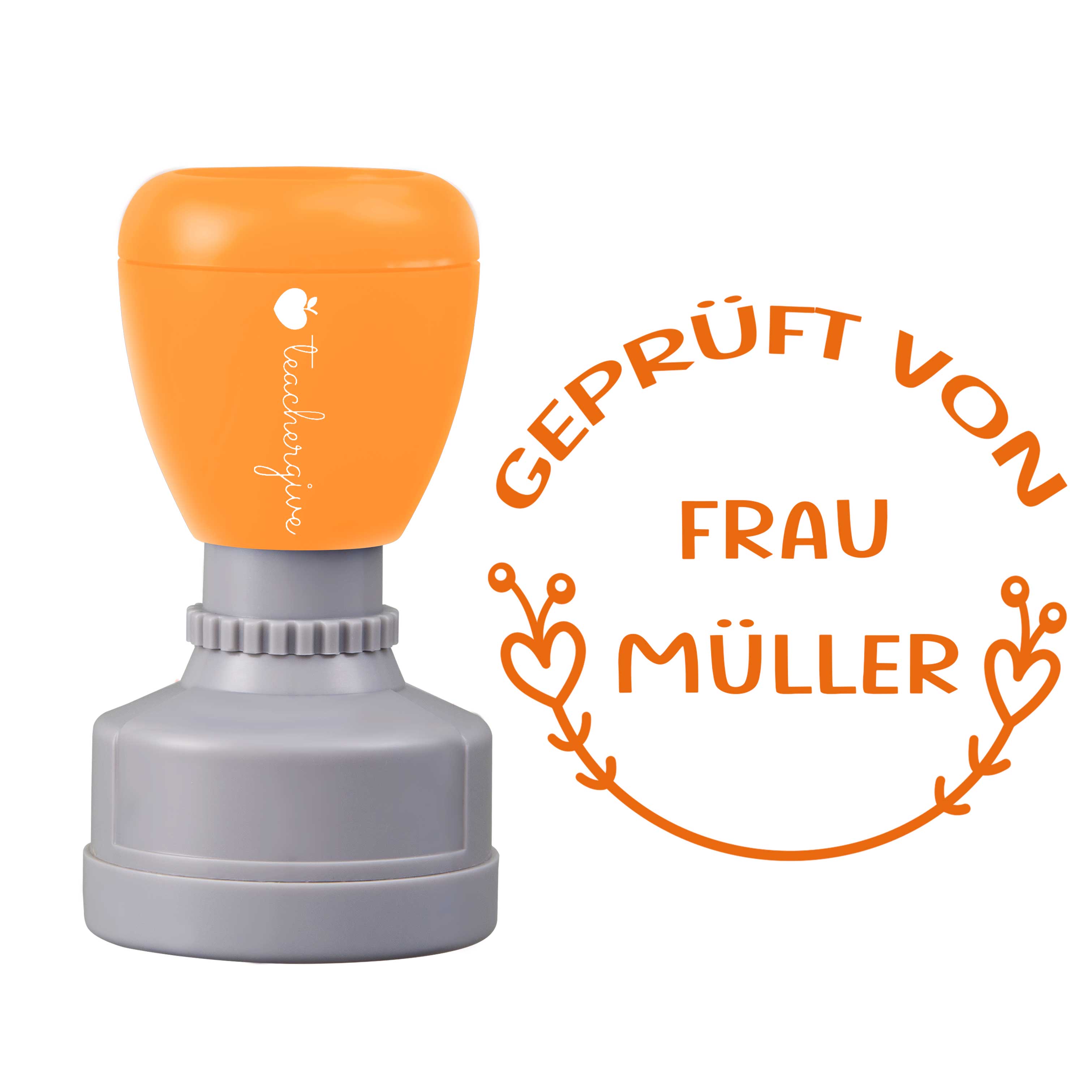 Personalisiert Name Geprüft von Lehrer Stempel
