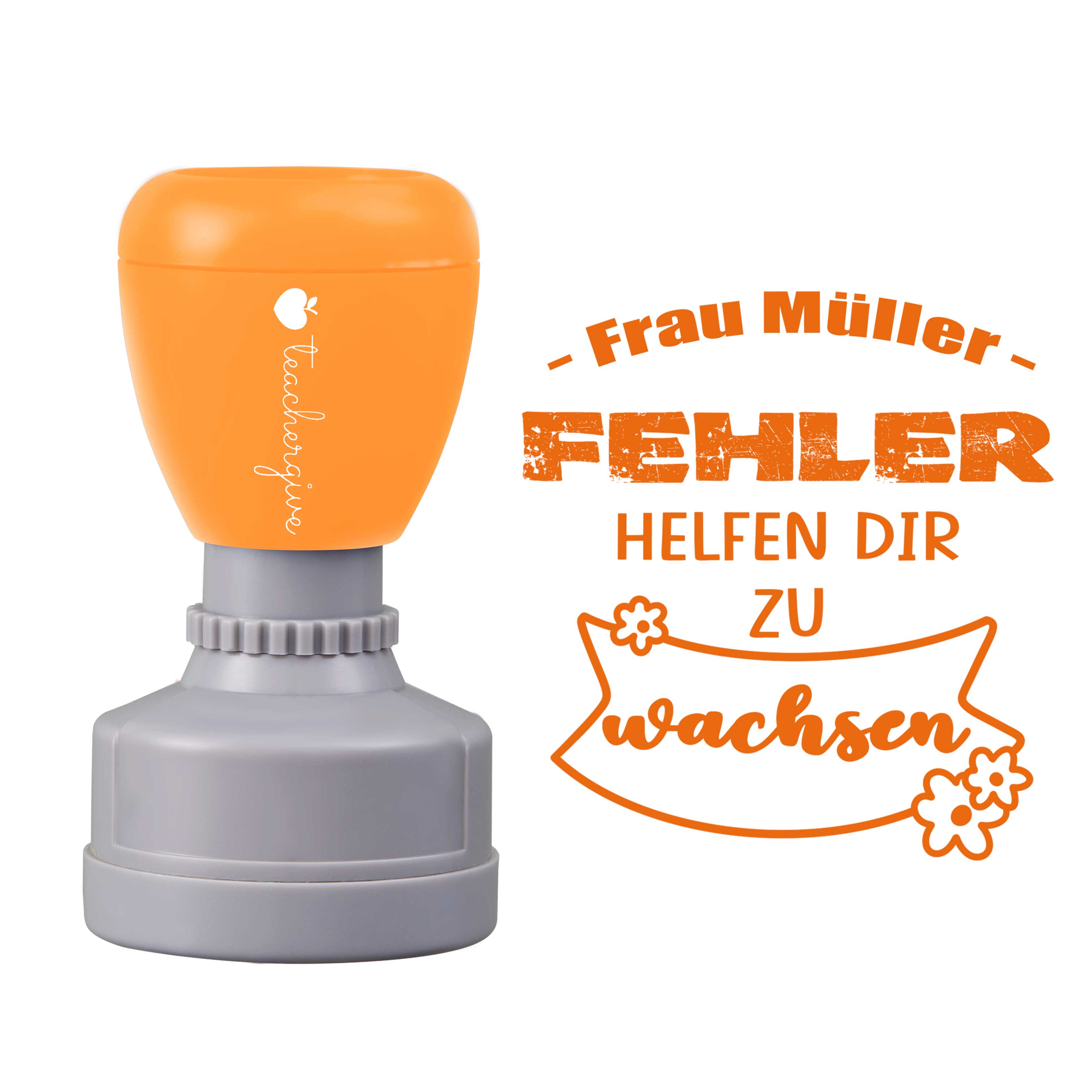 Personalisiert Name Sagt Fehler helfen dir zu wachsen Lehrer Stempel